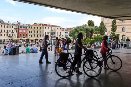 Bicycles at Venezia Santa Lucia Railroad Station, Venice