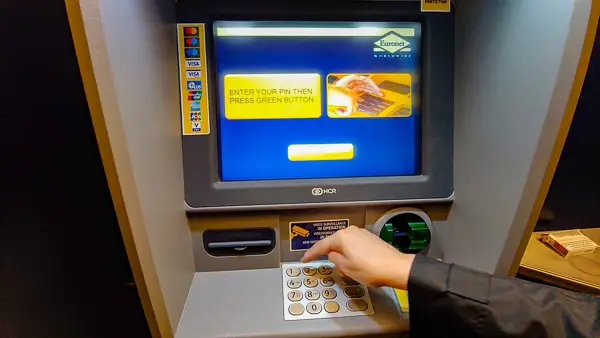 Euronet ATM PIN entry