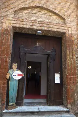 Charity shop in Ferrara church