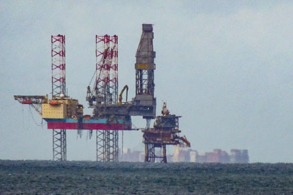 Oil platform on North Sea