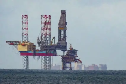 Oil platform on North Sea