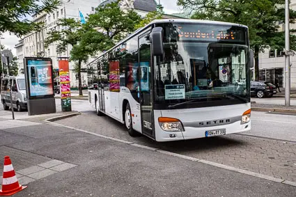MSC PREZIOSA shuttle bus in Hamburg