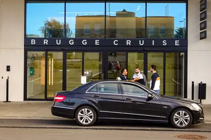 Car in front of Zeebrugge Cruise Terminal