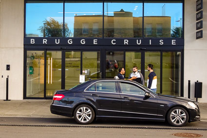 Car in front of Zeebrugge Cruise Terminal