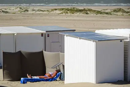 Sunbather in Zeebrugge Strand beach club