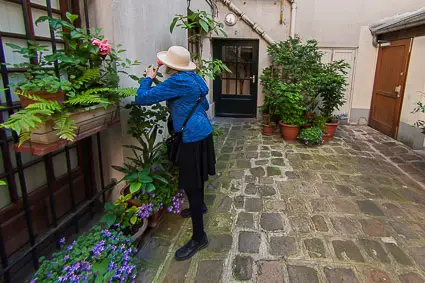 Paris Airbnb apartment courtyard