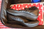 Arcopedico L19 booties in suitcase