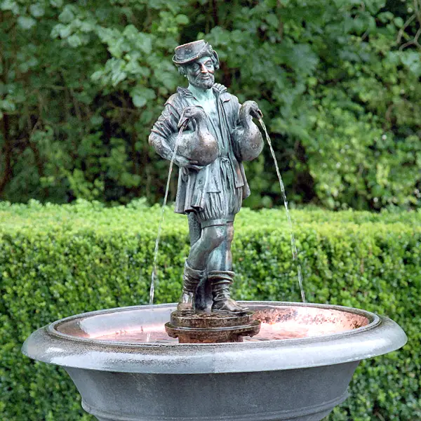 A replica of Nuremberg's G�nsem�nnchen, or Goose Man, stands in the castle gardens at Hohenschwangau.