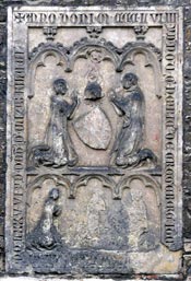 Bas-relief memorial slab at Augustinerkloster, Erfurt