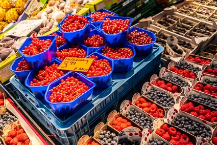 Fruit stand at Markthal, Rotterdam