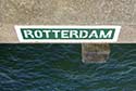 Ship name on Rotterdam quay