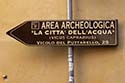 La Citt&agrave; dell'Acqua directional sign