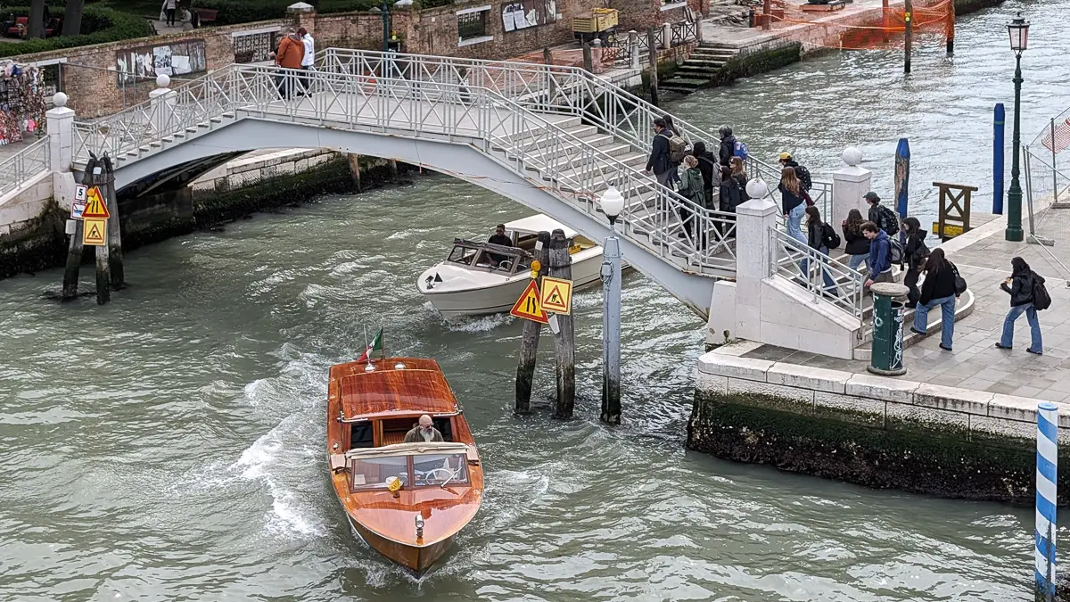 Water taxis in Venice, Italy.