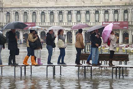 Passerelle in Piazza San Marco