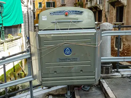 Wheelchair lift in Venice, Italy