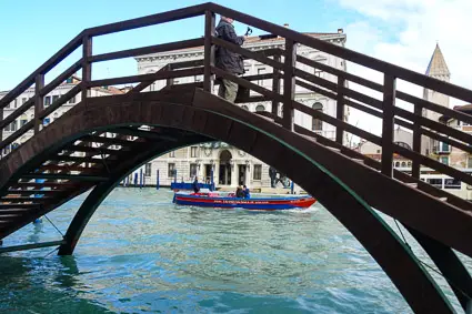 Wooden bridge in Venice