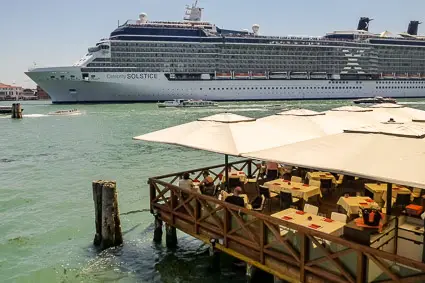 Celebrity cruise ship in Giudecca Canal, Venice