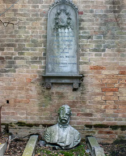 The grave of Franz Hermann, who died 