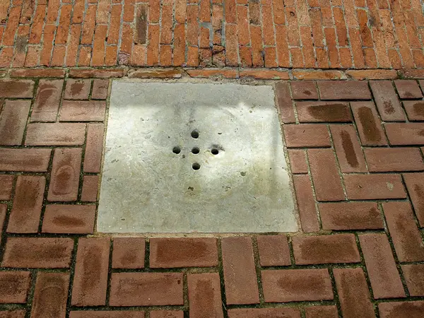 Ca' Giustinian cistern drain in Venice, Italy.
