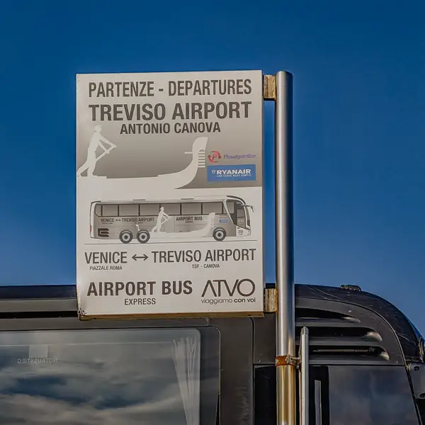 ATVO Venice - Treviso airport bus in Piazzale Roma.