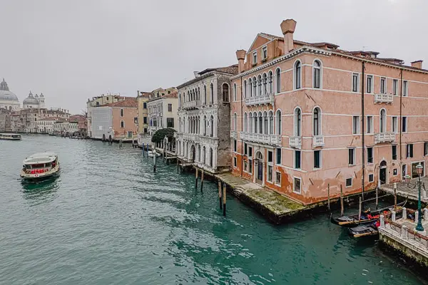 Hotel Galleria in Venice, taken from the Accademia Bridge.