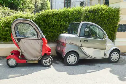 Tiny cars on Lido di Venezia